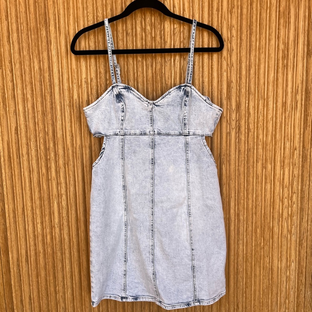 Revolve [BLANKNYC] Denim Cutout Dress in Payback, Medium, NWOT